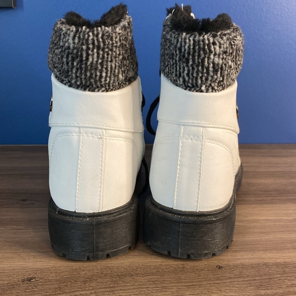 Xiuxian Xilie Womens Winter Faux Fur Lined Hiking Combat Biker Boots - Picture 5 of 9